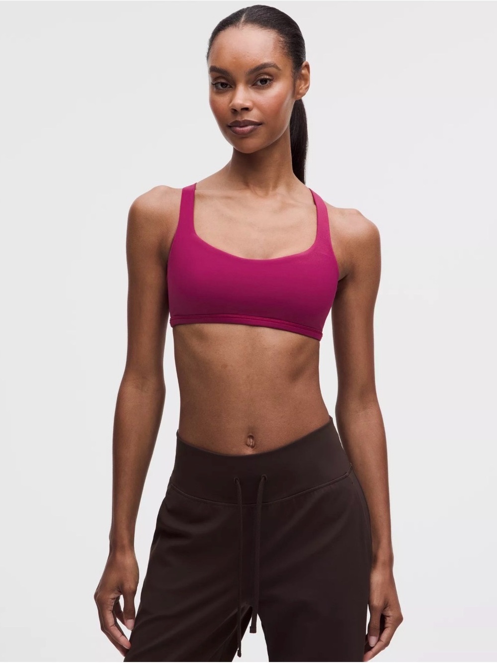 lululemon athletica Scoop-Neck Sports Bra - Magenta Pink